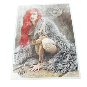 RARE LIGHTS Valerie Poxleitner-Bokan Skin And earth Signed Autograph Poster - Picture 1 of 8