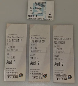 Vintage Pre- Opening Day The Simpsons Movie Theater Ticket Stub 7/26/2007 - Picture 1 of 6