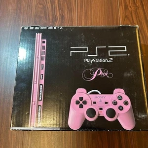 Console PlayStation 2 SCPH-77000 PK rosa in scatola con controller e cavo Giappone - Foto 1 di 20
