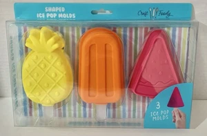 NIB Shaped Ice Pop Molds Craft . Pineapple, Orange, Strawberry. Popsicle BPAfre - Picture 1 of 5