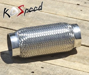 UNIVERSAL 2.625 X 7.25" STAINLESS 5.25" BRAIDED FLEX PIPE CONNECTOR/JOINT PIPING - Picture 1 of 1