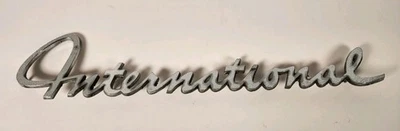 1960-1968 International Truck Fender Emblem Chrome Trim Molding Badge 242692-R1 - Image 1 of 4