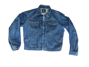 Maverick Blue Bell Denim Vintage Pleated JACKET Y Zipper 24MJZ Jean 60’s - Picture 1 of 10