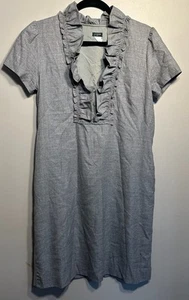 J. Crew Suiting Dress Cap Sleeves Sheath Wool Blend Grey Career Size 8 - Picture 1 of 12