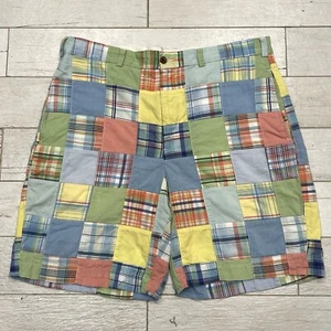 Brooks Brothers Shorts Men's Size 34* Plaid Patchwork India Madras - Picture 1 of 6