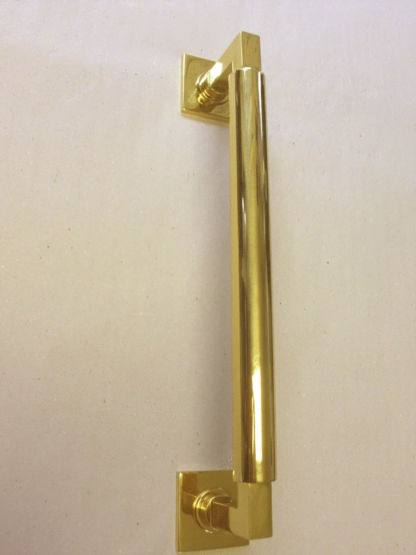 STOSSGRIFF Stangengriff Haustürgriff EDEL Bauhaus Messing Groß schlicht edel - Bild 1 von 3