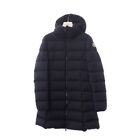 Moncler Gie Long Down Jacket Nylon Black Size 0 Coat Woman's TGIS