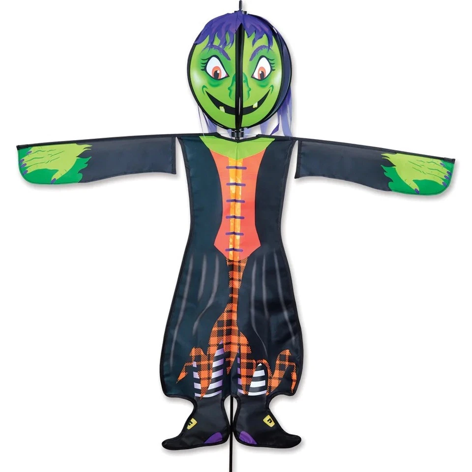 Decoración de estacas de jardín con hilandero de amigo giratorio de Bruja por Premier Kites Foto 1 de 1