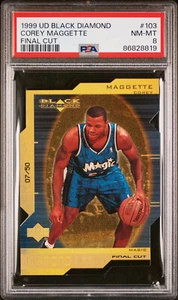 1999-00 Upper Deck Black Diamond Final Cut COREY MAGGETTE #103 RC SP #/50 PSA 8 - Picture 1 of 2