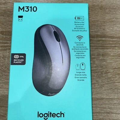 Logitech - M310 Wireless Optical Ambidextrous Mouse - Wireless - Silver - Image 1 of 2