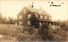 New England Cottage Real Photo Postcard Rppc Boothbay Harbor Maine Me House