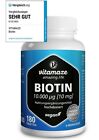 (377,11€/kg) Biotin 10 mg / 10.000 µg hochdosiert, 180 vegane Tabletten