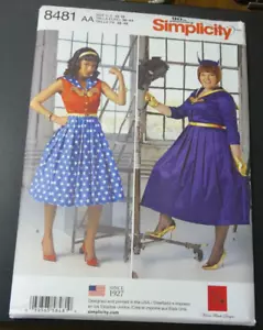 Modello Simplicity 8481 Abiti Miss ROCKABILLY - Wonder Woman & Bat Girl 10-18 - Foto 1 di 2