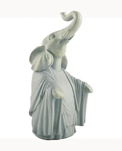 Ganesh Ganesha Open Arms Blessing Garden Statue Trunk Up - Bild 1 von 4