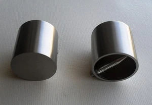 Messing Seilendkappe Ø 30 / 40 mm edelstahlfarbig Abschlusskappe Handlaufseile - Bild 1 von 4