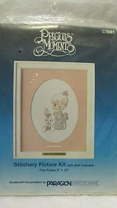 NEW Precious Moments Stitchery Picture Kit 8" x 10" By Paragon Needlecraft #1081 - Picture 1 of 3