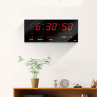 LED Digital Wanduhr Großbildschirm Zeit Temperatur Kalender Anzeige Uhr