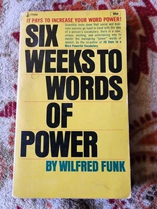 Six Weeks to Words of Power Reference Paperback Book by Wilfred Funk 1972 - Picture 1 of 4