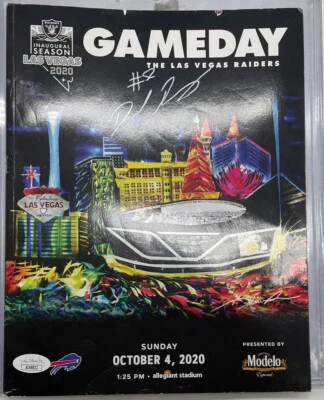 Denzel Perryman Signed LV Raiders Inaugural 2020 Season Program + JSA (AI98832) - Image 1 of 4