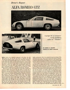 1965 ALFA ROMEO GTZ ~ ORIGINAL 4-SEITIGER ARTIKEL / AD - Bild 1 von 1