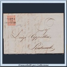 ASI 1853 Parma c.15 vermiglio n. 7 Lettera per Pontremoli Antichi Stati Italia