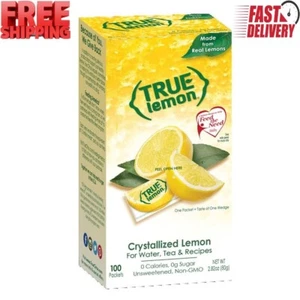 True Lemon Drink Mix, 2.82 Oz, Lemon, 100 Packets - Picture 1 of 11