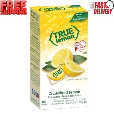 True Lemon Drink Mix, 2.82 Oz, Lemon, 100 Packets - Image 1 of 4