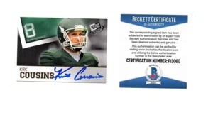 Kirk Cousins hand signed 2012 Press Pass autograph signed ROOKIE card Beckett! - Picture 1 of 2