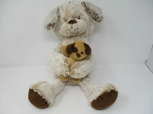 Stuffed Animal Adventures Dog With Puppy Brown 16" Year 2017 - Picture 1 of 7
