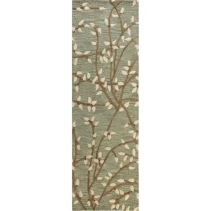 Bashian Verona Salem 2'6" x 8' Area Runner Rug in Light Green - Picture 1 of 3
