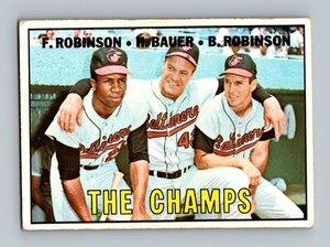 1967 Topps #1 The Champs - Baltimore - VG-VGEX Vintage HOF Baseball Card - Picture 1 of 2