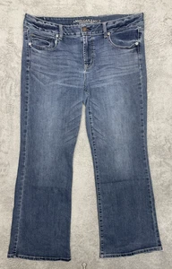 American Eagle AE Women’s Favorite Boyfriend Stretch Jeans Denim Size 16 Short - Picture 1 of 9