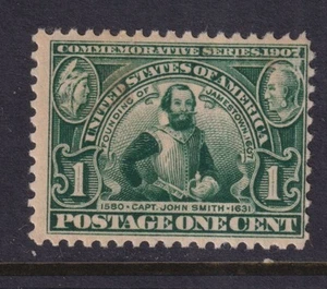 Jamestown Exposition Sc 328 1907 1c verde MNH bonito sello único original CV $75 (HH - Imagen 1 de 1
