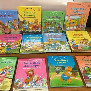 Vtg Jim Henson Muppets Books 12 Hardcover 1990s - Manner•Friendship•Honesty•Love - Picture 1 of 15