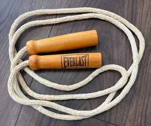 Cuerda de saltar de algodón con mango de madera Everlast vintage EE. UU. 7' pies - Imagen 1 de 1