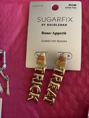 Серьги Sugarfix By Baublebar Костяной Аппетит Трюк Или Угощение Конфеты Кукуруза Новые - Изображение 1 из 2