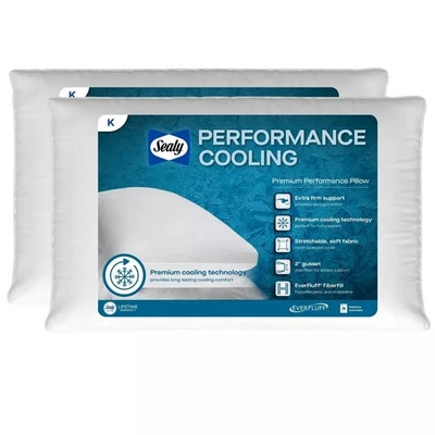 Sealy King 2pk Extra Firm Performance Cooling Pillow