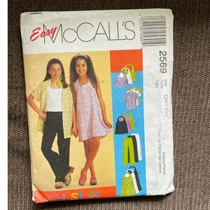 McCalls 2569 Vestito Bambina Top Camicia Pantaloni Motivo Cucito Non Tagliato - Foto 1 di 2