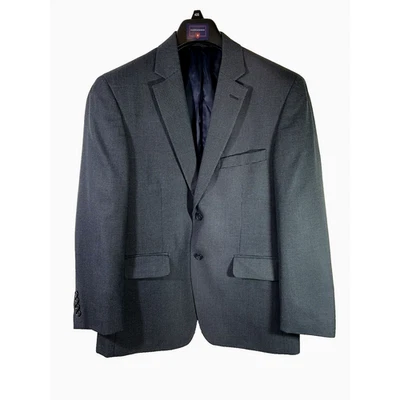 Abrigo deportivo Macy's Club Room para hombre 40S corto de un solo pecho azul marino Blazer Foto 1 de 4