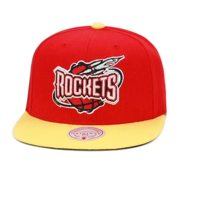 Houston Rockets Mitchell & Ness Reload 2.0 HWC 2.0 Snapback Cap Red/Yellow - Image 1 of 4