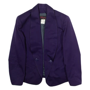Vintage LOLITA LEMPICKA Womens Blazer Jacket Purple Wool 80s UK 12 - Picture 1 of 6