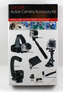 Kit de accesorios para cámara de acción Sunpak funciona con GoPro, Nikon y Sony - Imagen 1 de 6