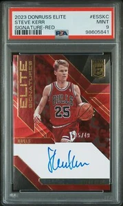 Panini Donruss Elite Signatures 2023 #ESSKC Steve Kerr rojo automático PSA 9 POP 1 - Imagen 1 de 2