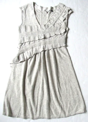 Knitted & Knotted Anthropologie Wool Cashmere Ruffled Sweater Dress S Small - Image 1 of 4
