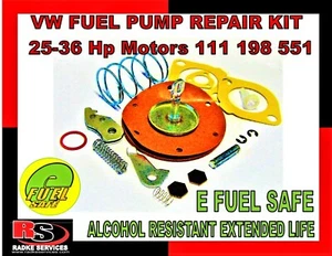 VW FUEL PUMP REPAIR KIT 25-36 Hp Motors ALCOHOL RESISTANT 111 198 551 from Radke - Picture 1 of 4