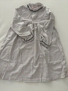 LA COQUETA dress Cotton Girl 5 y Long Sleeves Country Ruffle Old School - Picture 1 of 3