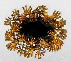 GROSSE VINTAGE FROSTY PINES HOLIDAY BROSCHE VON CASTLECLIFF - Bild 1 von 3