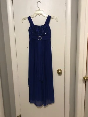 NWOT ELEGANT SAPPHIRE LONG HOLIDAY DRESS SIZE 7 BY AMY’S CLOSET  - Image 1 of 4