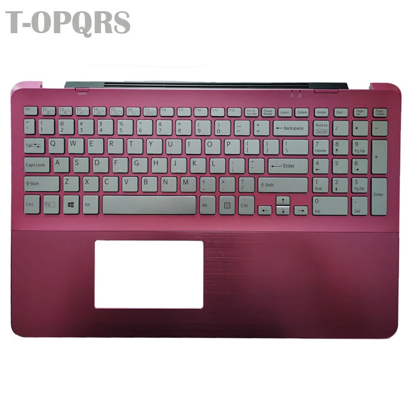 New For Sony VAIO SVF15A SVF15A1C5E Pink Palmrest & US Keyboard With Backlit - Image 1 of 4