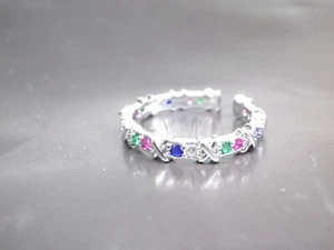 ANILLO DE PLATA SILVER 925 con CIRCONITAS AJUSTABLE ELEGANTE, BELLO Y FINO - Imagen 1 de 10